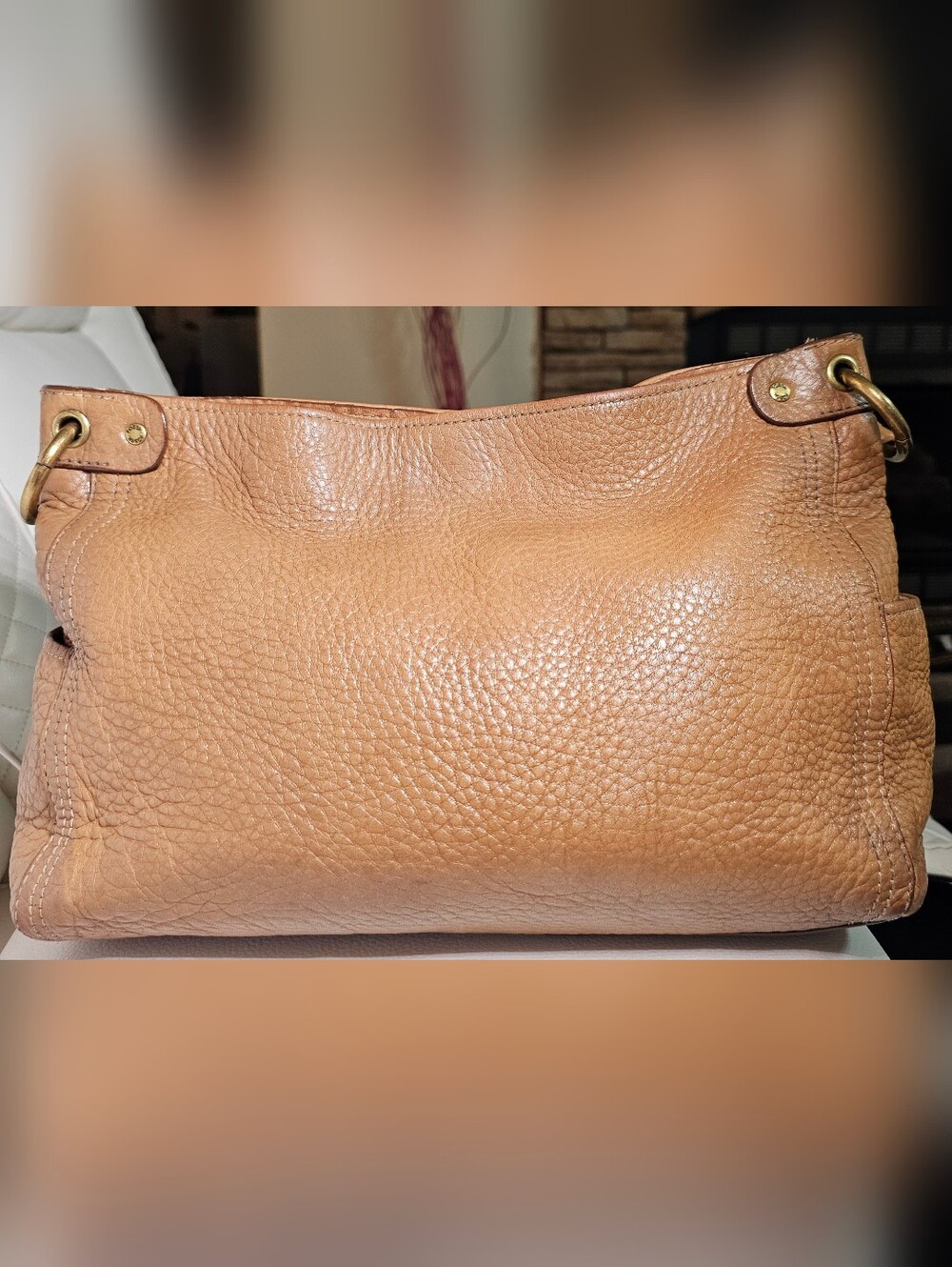 Vintage Fossil pebbled leather hobo shoulder bag